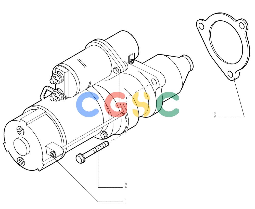 纽荷兰零件查询(DC150LT) - CRAWLER DOZER (6/00-) (0.360[01]) - STARTER MOTOR (Jun 15 2000 2:12AM) New Holland Constructuion