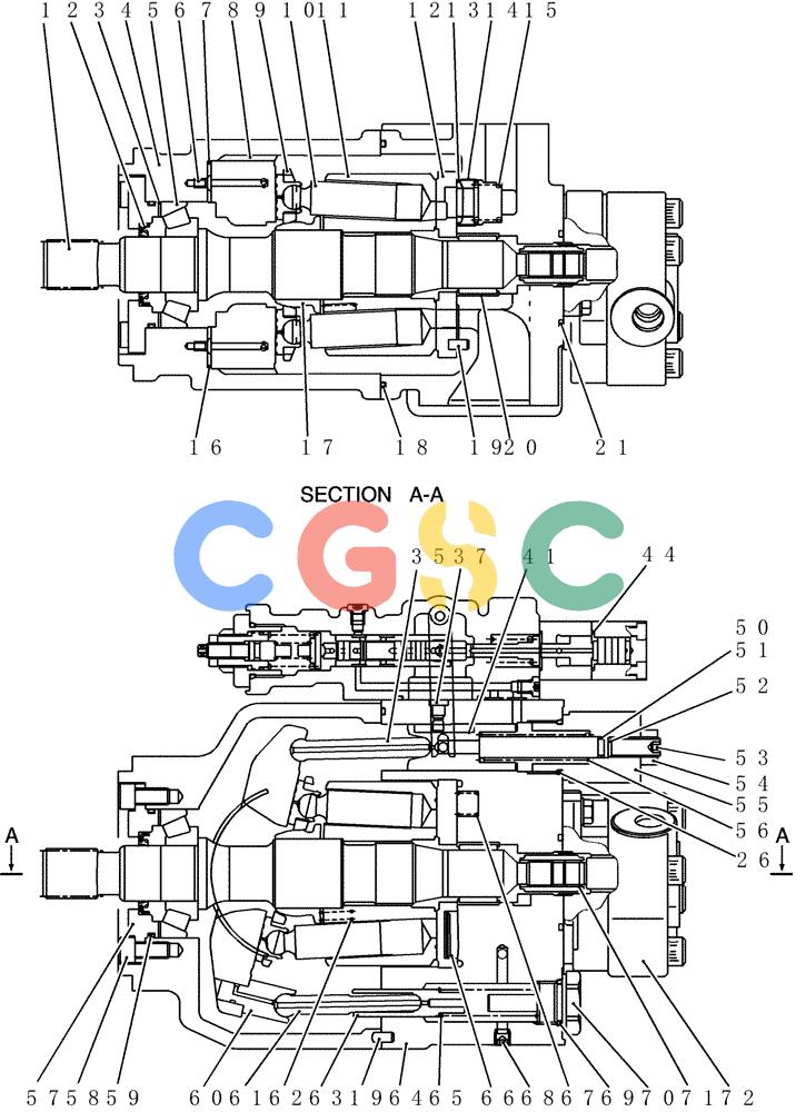 纽荷兰零件查询(E80BMSR) - CRAWLER EXCAVATOR ASN LF05-04001 - (N8TA18060) (HC405[1]) - PUMP ASSY New Holland Constructuion