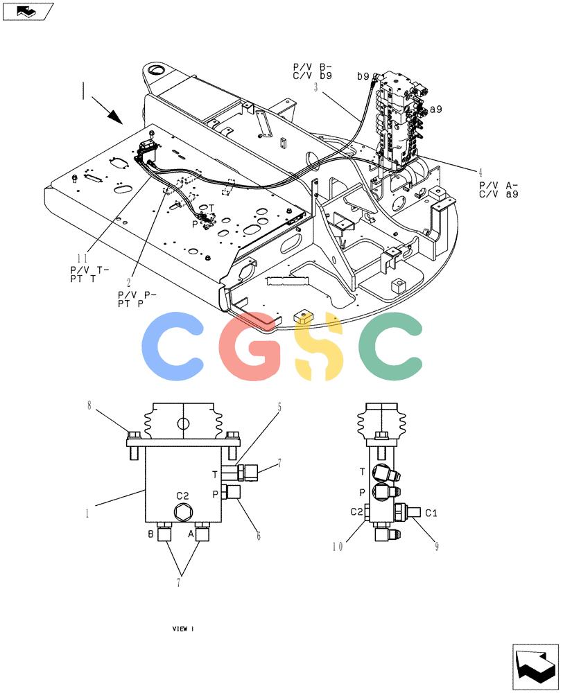 纽荷兰零件查询(E80BMSR) - COMPACT CRAWLER EXCAVATOR ASN LF06-04501 (NBTA18037) (01-040[01]) - CONTROL LINES, REMOTE New Holland Constructuion