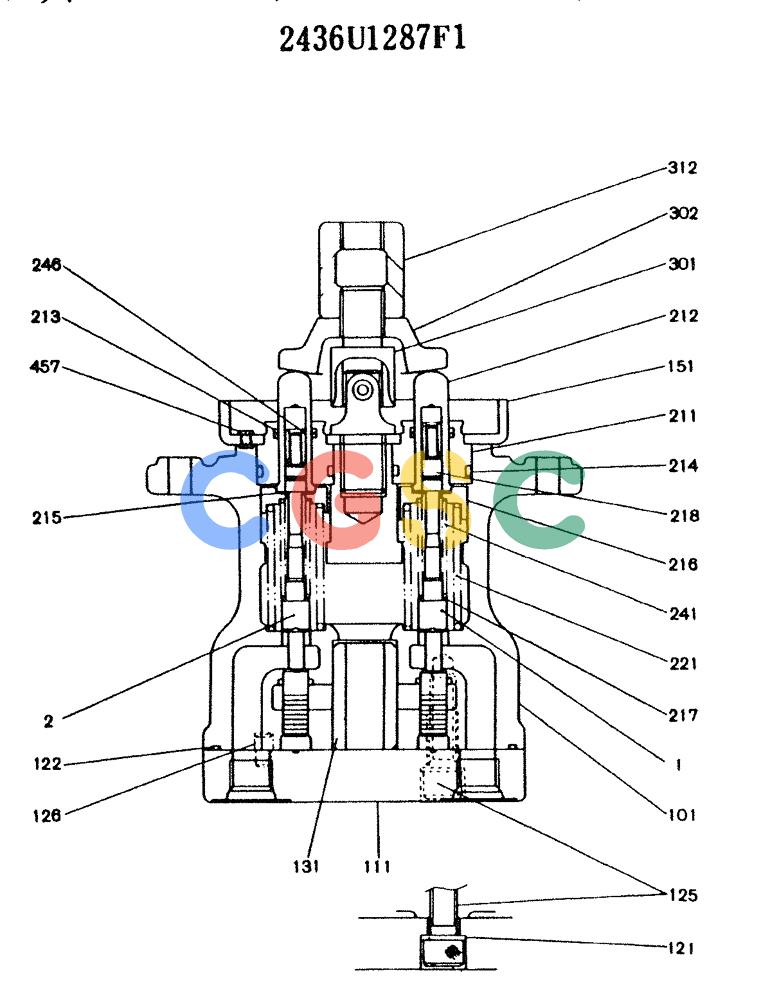 神钢零件查询(K909LC) - MARK II EXCAVATOR ASN LL1488 (1/87-12/03) (11-025) - VALVE ASSY, PILOT Kobelco