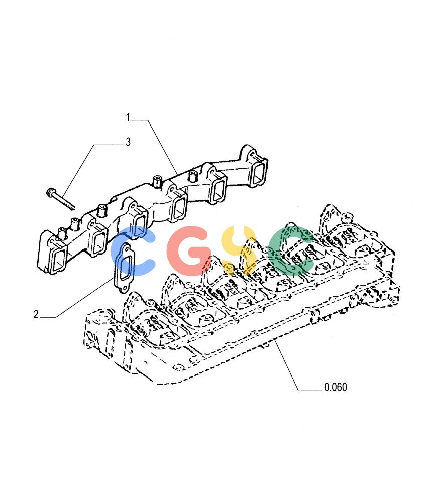 纽荷兰零件查询(FL145) - CRAWLER LOADER (N.A. VERSION) (11/98-) (0.077[01]) - EXHAUST MANIFOLD New Holland Constructuion
