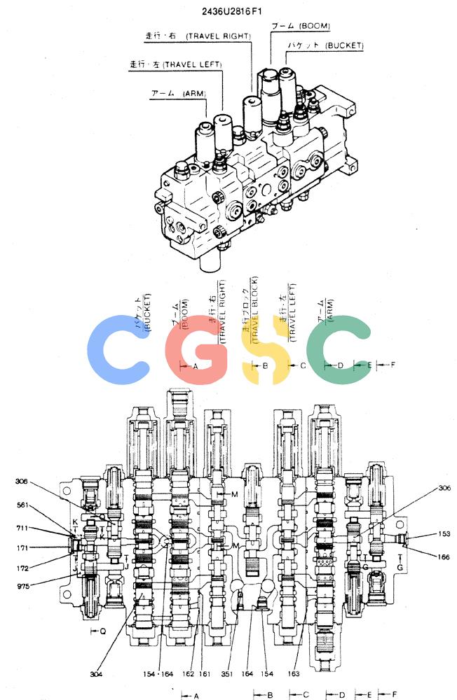 神钢零件查询(MD240C) - EXCAVATOR ASN LLU00601 (1/80-12/06) (12-001[01]) - VALVE ASSY, CONTROL Kobelco
