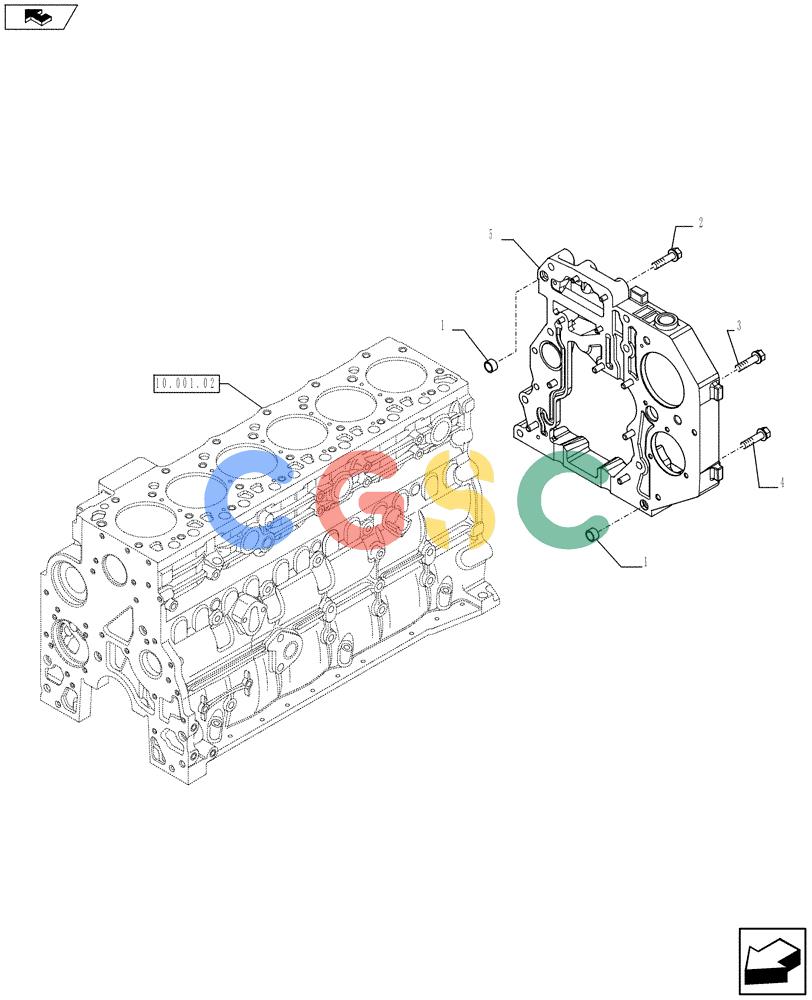 神钢零件查询(F4HFE613Z A005) - ENGINE 5801366340 - 84285367 (9/10-) (10.106.03) - CRANKCASE COVERS (504126863) Kobelco
