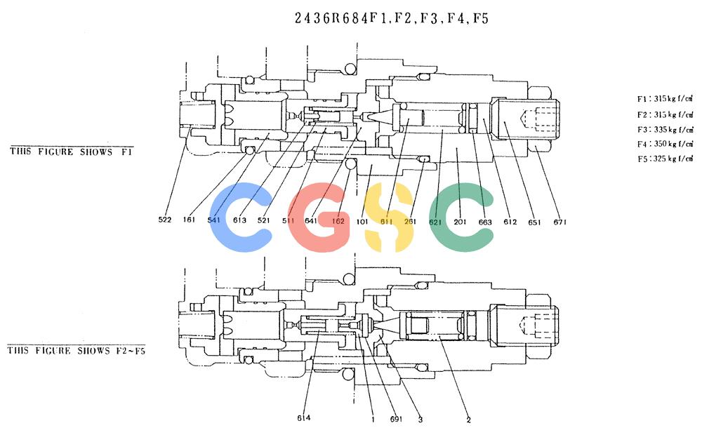 神钢零件查询(K909LC) - MARK II EXCAVATOR BTW LL1207 - LL1487 (1/87-12/03) (11-003) - VALVE ASSY, PORT RELIEF Kobelco