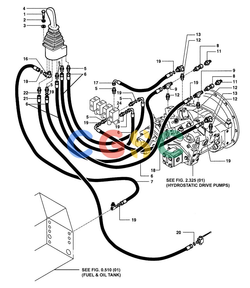 纽荷兰零件查询(DC70) - CRAWLER DOZER (N.A. VERSION) (4/99-) (2.339[01B]) - HYDROSTATIC TRANSMISSION CONTROL LINES - DC70 STD. S/N 13041156 & UP; LGP S/N 13045035 & UP New Holland Constructuion