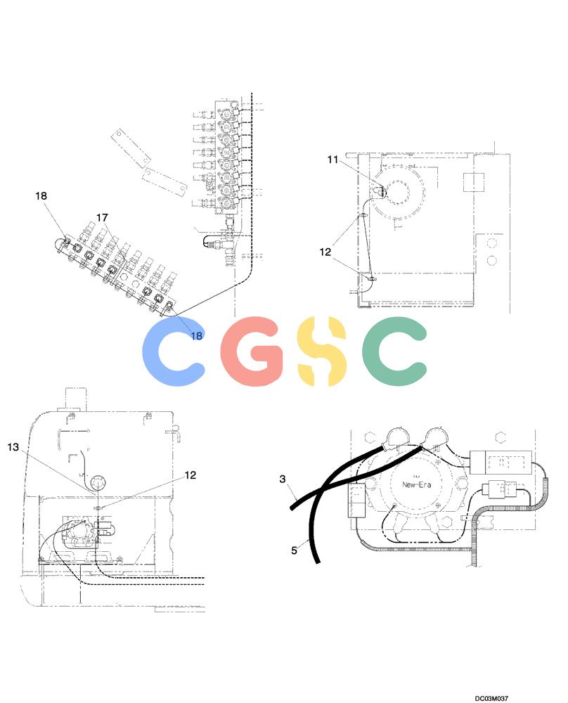 纽荷兰零件查询(E215) - CRAWLER EXCAVATOR (NA) - ASN N6DA21215 (1/06-) (04 -07[00]) - HARNESS ASSY, UPPERSTRUCTURE New Holland Constructuion