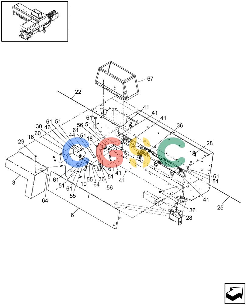 凯斯零件查询(SB541C) - SMALL SQUARE BALER (9/09-12/10) (90.105.63) - SHIELDS, REAR, SB541 AUSTRALIA Case Agriculture