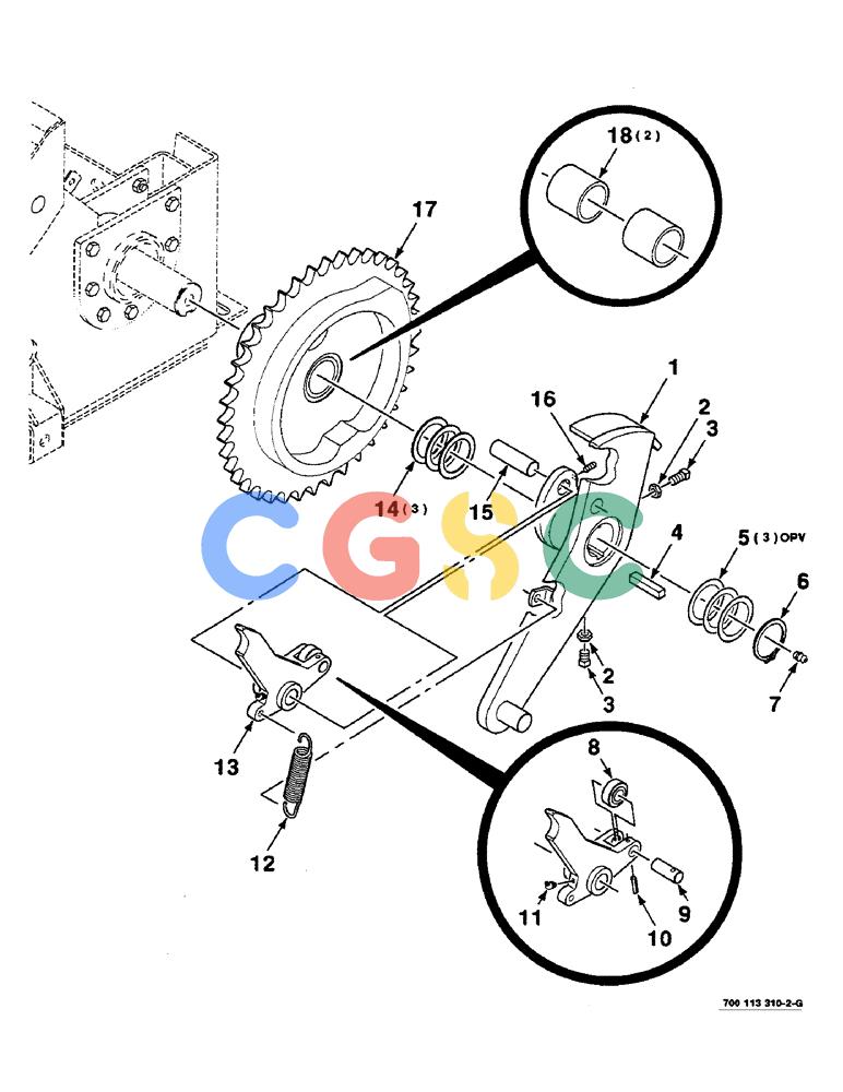 凯斯零件查询(8580) - CASE IH LARGE RECTANGULAR BALER (1/88-12/98) (06-20) - DRIVE CLUTCH ASSEMBLY, KNOTTER CAM, REPLACEMENT KNOTTER Case Agriculture