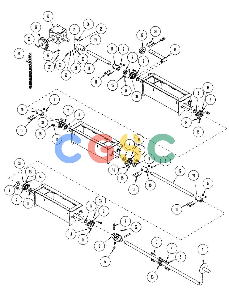 凯斯零件查询(3503) - CONCORD AIR SYSTEM (1/96-12/00) (E16) - METER DRIVE LINE - 3503 Case Agriculture