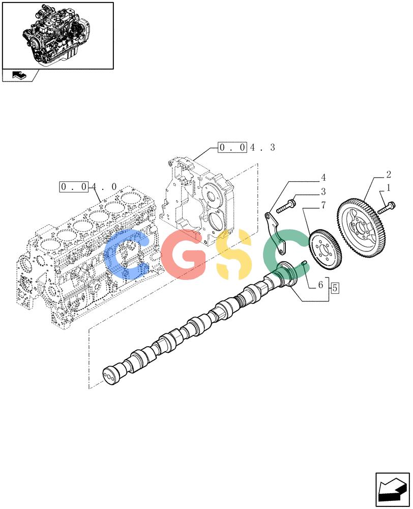 神钢零件查询(F4GE9684R J600) - ENGINE - 504115847 - 84459738 (1/08-12/12) (0.12.0) - CAMSHAFT - TIMING CONTROL (504216960) Kobelco