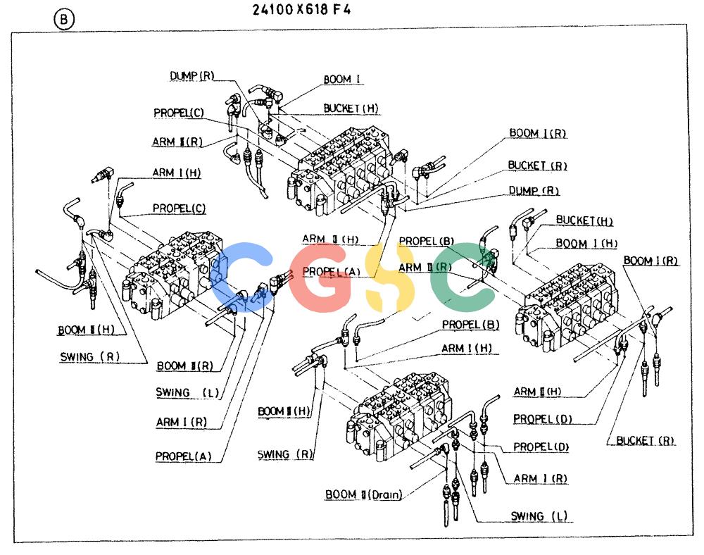 神钢零件查询(K935) - EXCAVATOR BTW L70106 - L70166, LU0067 (1/76-12/03) (03-003[03]) - CONTROL ASSY, P/N 24100X618F4 Kobelco