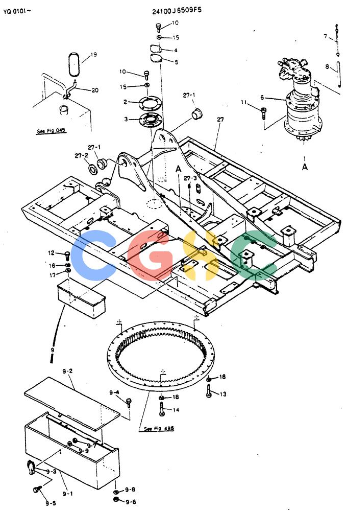神钢零件查询(MD200BLC) - EXCAVATOR BTW YQ0101 - YQ0564 (1/80-12/06) (01-001) - FRAME ASSY, UPP Kobelco