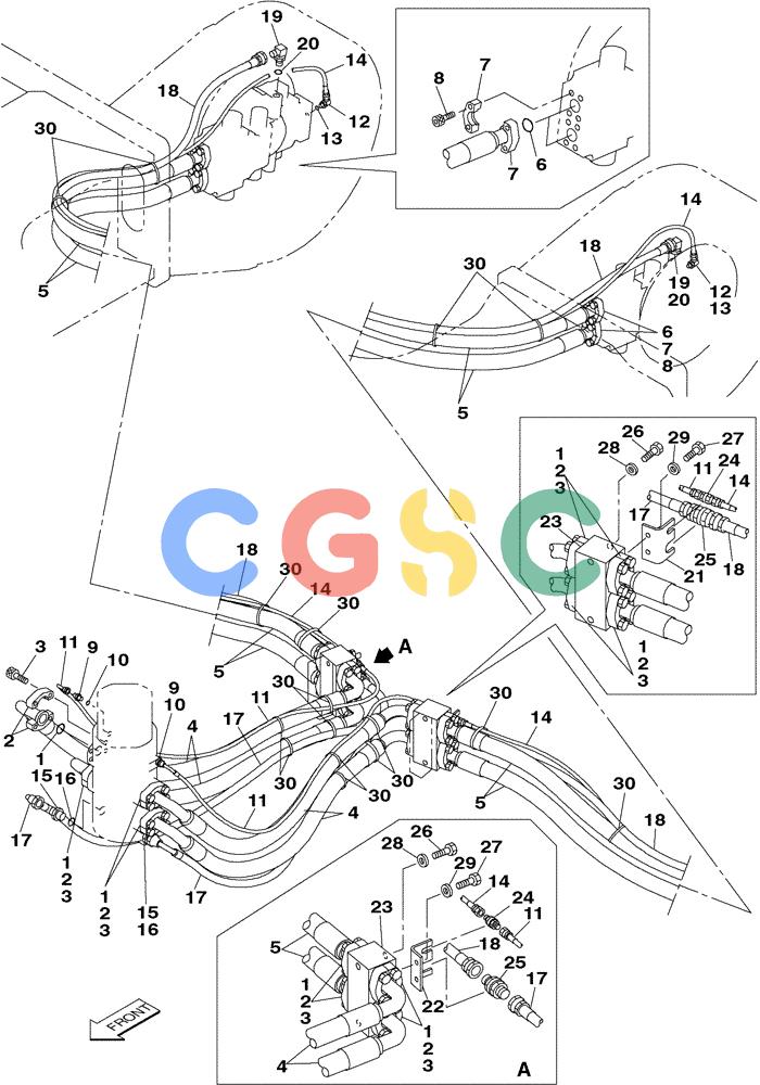 纽荷兰零件查询(E805) - CRAWLER EXCAVATOR (1/05-) (07-003-00[01]) - HYDRAULIC CIRCUIT - UNDERCARRIAGE New Holland Constructuion