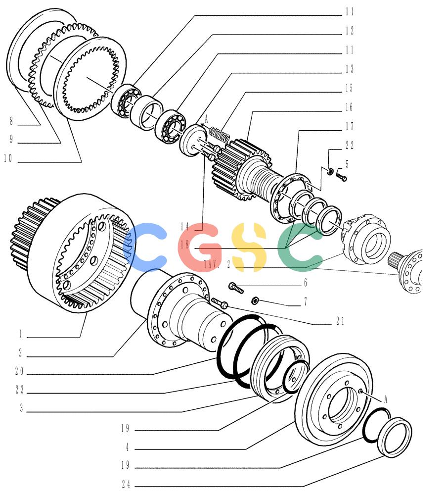 纽荷兰零件查询(DC150LT) - CRAWLER DOZER (6/00-) (1.266[04]) - REAR TRANSMISSION - STEERING CLUTCHES New Holland Constructuion