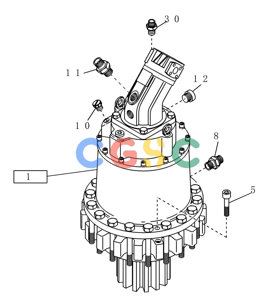 纽荷兰零件查询(EC215) - CRAWLER EXCAVATOR (11/99-) (16.031[001]) - SLEWING GEAR MOUNTING PARTS (S/N 721501-UP) New Holland Constructuion