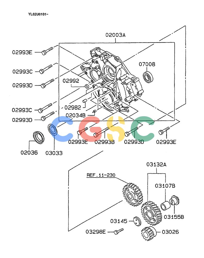 神钢零件查询(ED190LC) - BLADE RUNNER EXCAVATOR/DOZER BTW YL02U0101 - YL03U0135 (1/02-12/06) (07-013) - TIMING GEAR Kobelco