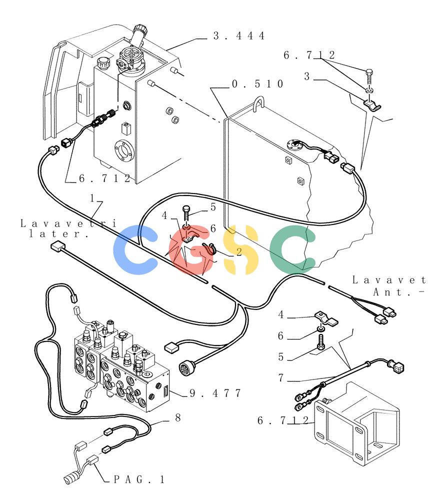 纽荷兰零件查询(DC150.B) - CRAWLER DOZER TIER 2 (3/03-) (6.711[02]) - ELECTRICAL SYSTEM - ELECTRIC WIRING New Holland Constructuion