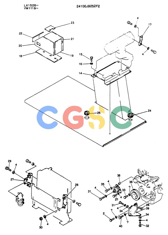 神钢零件查询(K904L) - MARK II EXCAVATOR ASN LX1526 (1/88-12/03) (08-009) - CONDITIONER ASSY, AIR, P/N 24100J9252F2 Kobelco