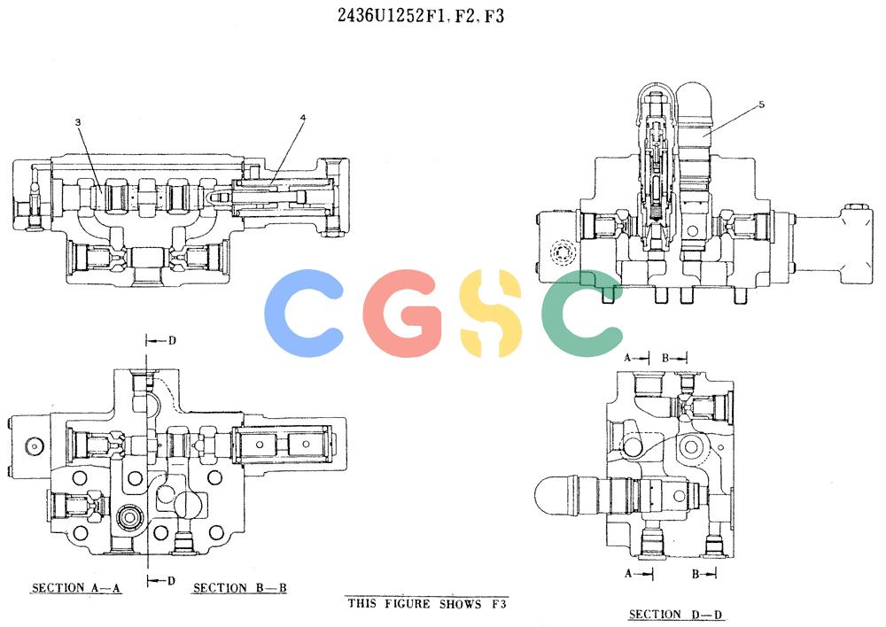 神钢零件查询(K905LC) - MARK II EXCAVATOR ASN YPU00001 (1/87-12/03) (11-010[02]) - VALVE ASSY, CONTROL, (SWING) Kobelco
