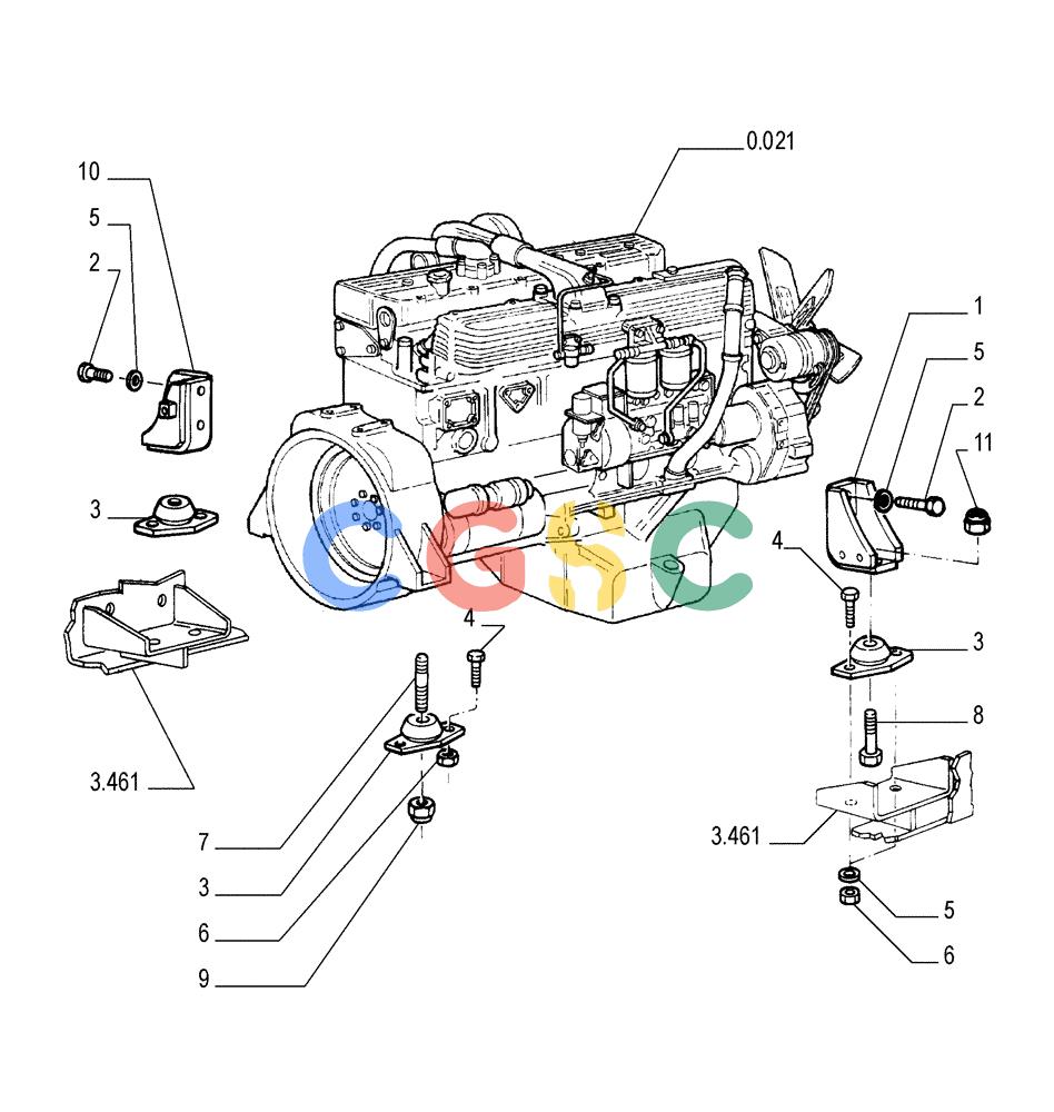 纽荷兰零件查询(FD175) - CRAWLER DOZER (N.A. VERSION)(S/N 061640 & AFTER) (1/93-) (0.500[01]) - SUSPENSION - ENGINE New Holland Constructuion