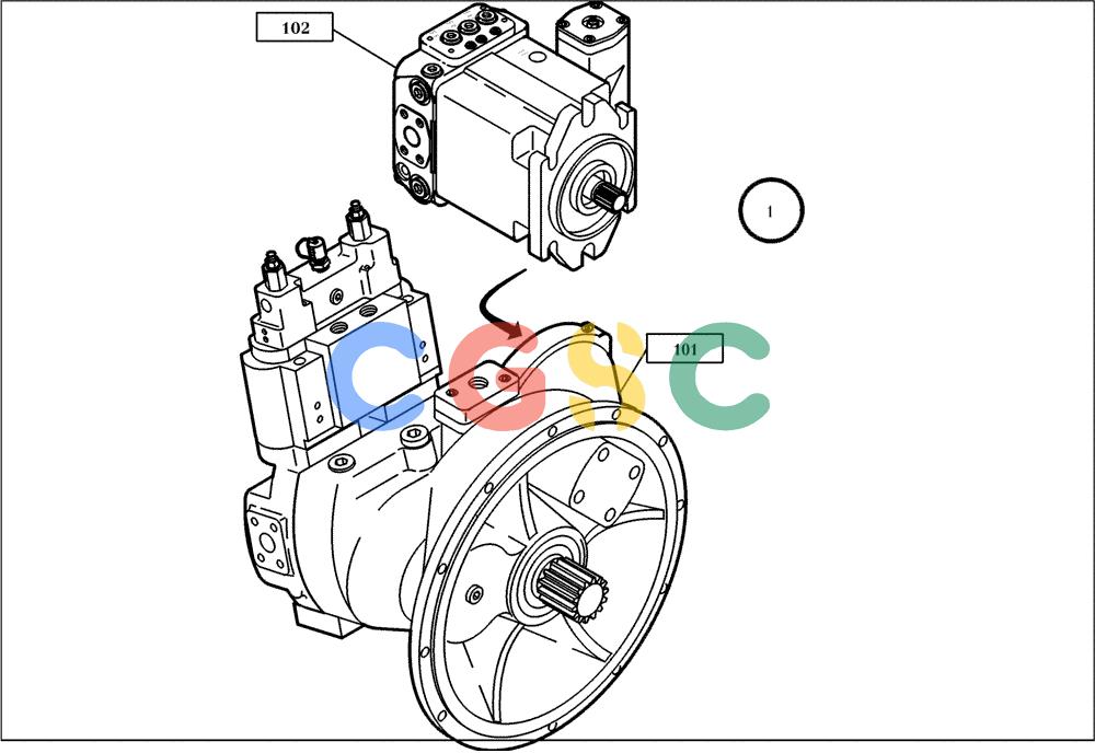 纽荷兰零件查询(EC240) - CRAWLER EXCAVATOR (5/00-) (22.010[002]) - PUMP INSTALL.MATERIAL (S/N 724021-UP) New Holland Constructuion