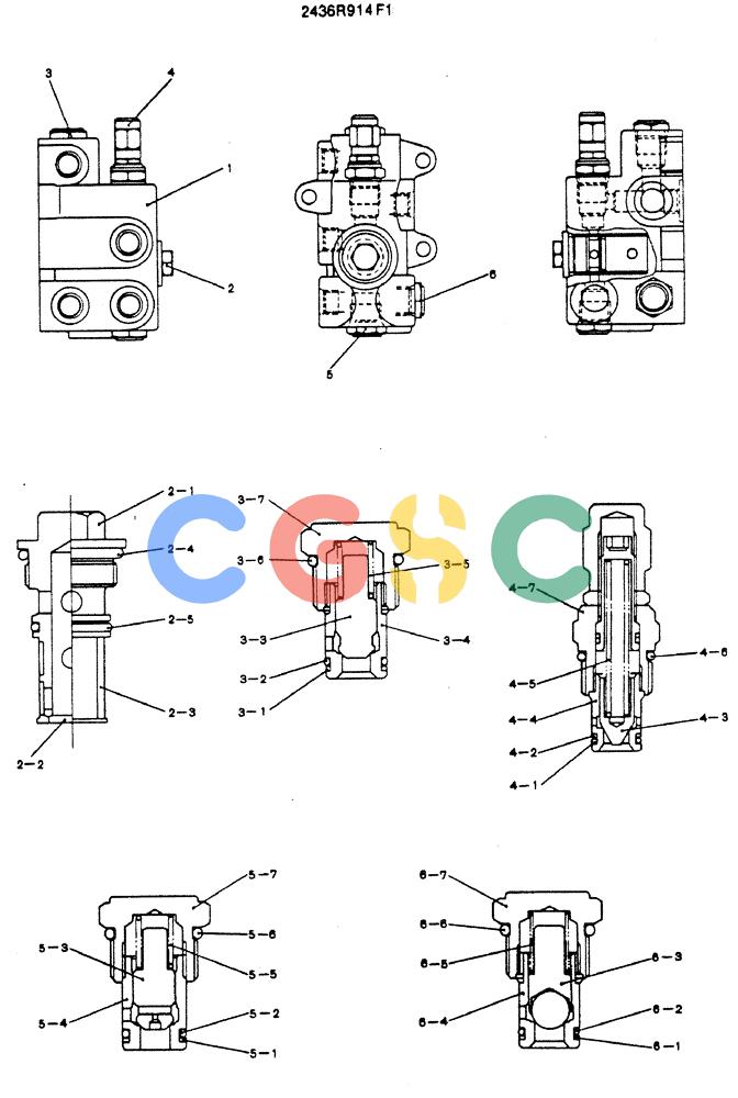 神钢零件查询(MD140C) - EXCAVATOR ASN YPU00501 (1/80-12/06) (12-023) - MANIFOLD ASSY Kobelco