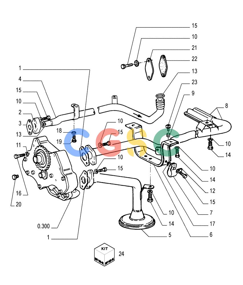 纽荷兰零件查询(FL175) - CRAWLER LOADER (N.A. VERSION) (6/92-) (0.305[01]) - PIPING - ENGINE OIL New Holland Constructuion