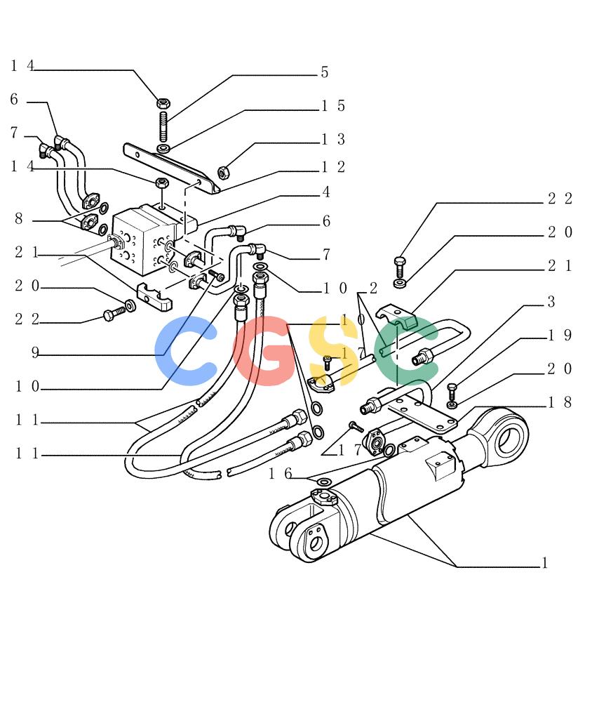 纽荷兰零件查询(DC180.B) - CRAWLER DOZER TIER 2 (3/03-) (9.522[04]) - RIPPER (PD) - LIFT CYLINDERS PIPING - OPTIONAL CODE 784115051 - VERSION (01-02) New Holland Constructuion