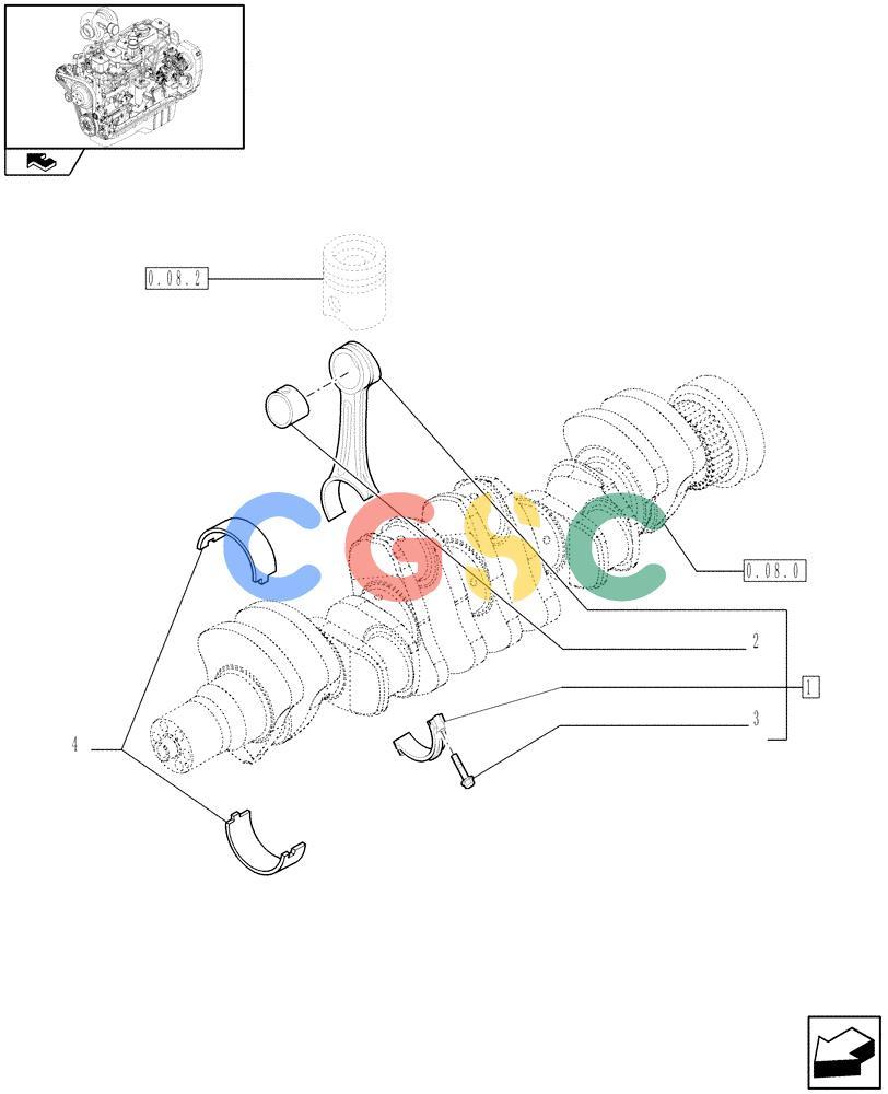 神钢零件查询(F4GE9684C J601) - ENGINE - 504360955 - 84152356 (1/13-) (0.08.1) - CONNECTING ROD (2856316) Kobelco