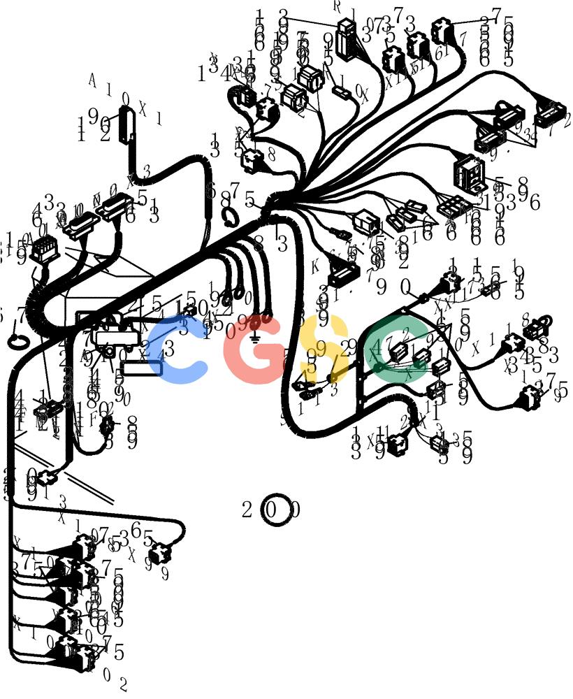 纽荷兰零件查询(EC215) - CRAWLER EXCAVATOR (11/99-) (32.413[001]) - CABLE HARNESS BRACKET (S/N 721501-UP) New Holland Constructuion