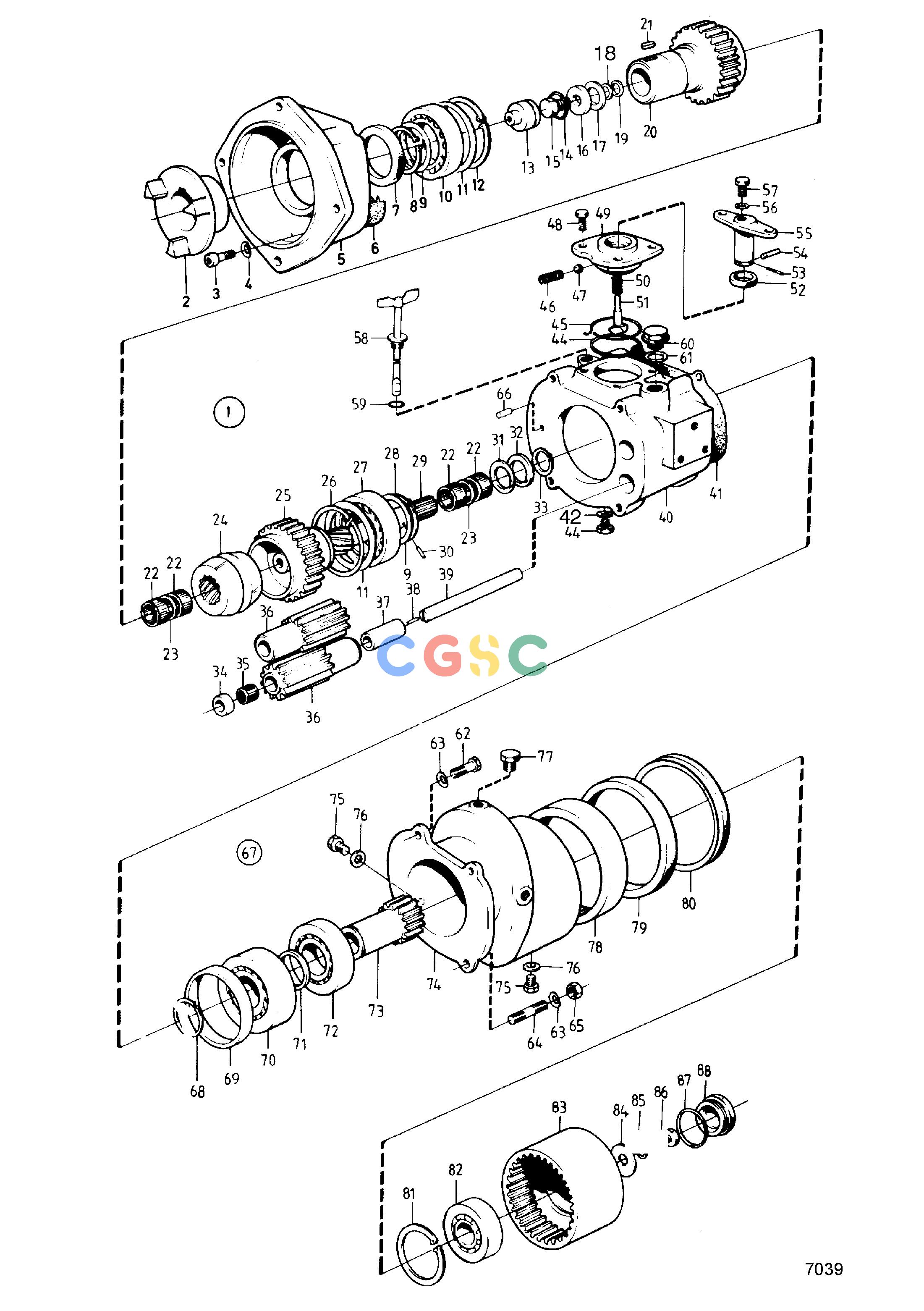 沃尔沃零件查询MD5A; MD5B; MD5CTransmissionsReverse GearEPC Volvo Penta Parts catalog