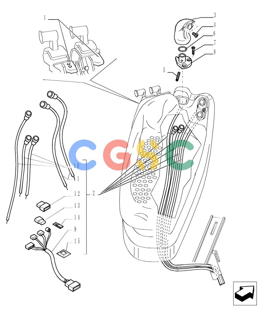 纽荷兰零件查询(DC150.B) - CRAWLER DOZER TIER 2 (3/03-) (9.651[05]) - ROPS CANOPY - ELECTRICAL SYSTEM - OPTIONAL CODE 784111221 New Holland Constructuion
