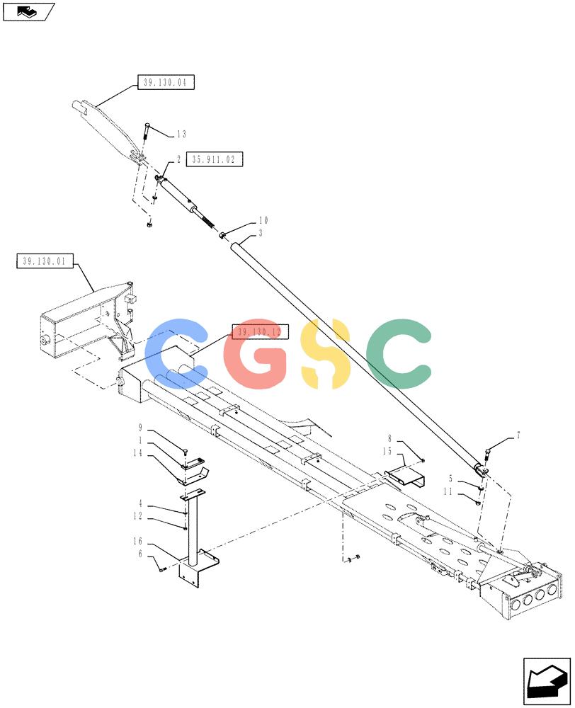 凯斯零件查询(810) - FLEX-AIR APPLICATOR - 2012 (2/12-) (39.130.13) - 60' BOOM, LH, INNER, 3" TUBES, BOOM LEVEL AND OUTER BOOM CRADLE Case Agriculture