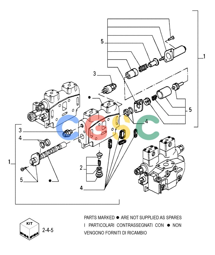 纽荷兰零件查询(FD255) - CRAWLER DOZER (N.A. VERSION) (7/95-) (3.436[04]) - 3 SPOOL VALVE - COMPONENTS New Holland Constructuion