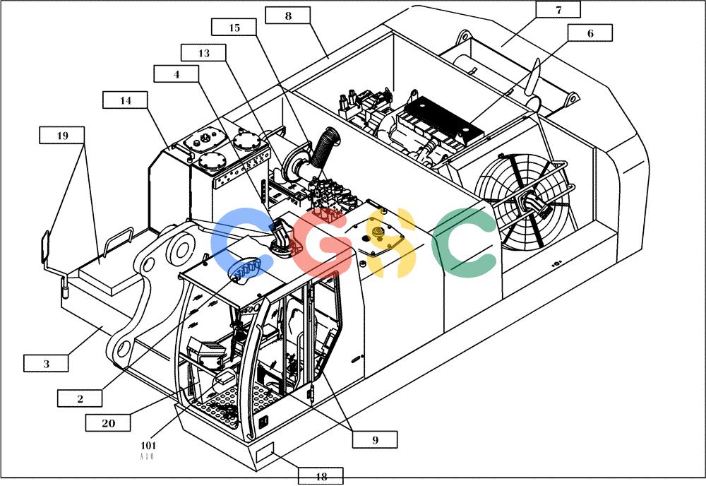 纽荷兰零件查询(EC450) - CRAWLER EXCAVATOR (SN: 750001-UP) (11/99-) (00.300[003]) - UPPER CARRIAGE EXCAVATOR (S/N 750019-UP) New Holland Constructuion