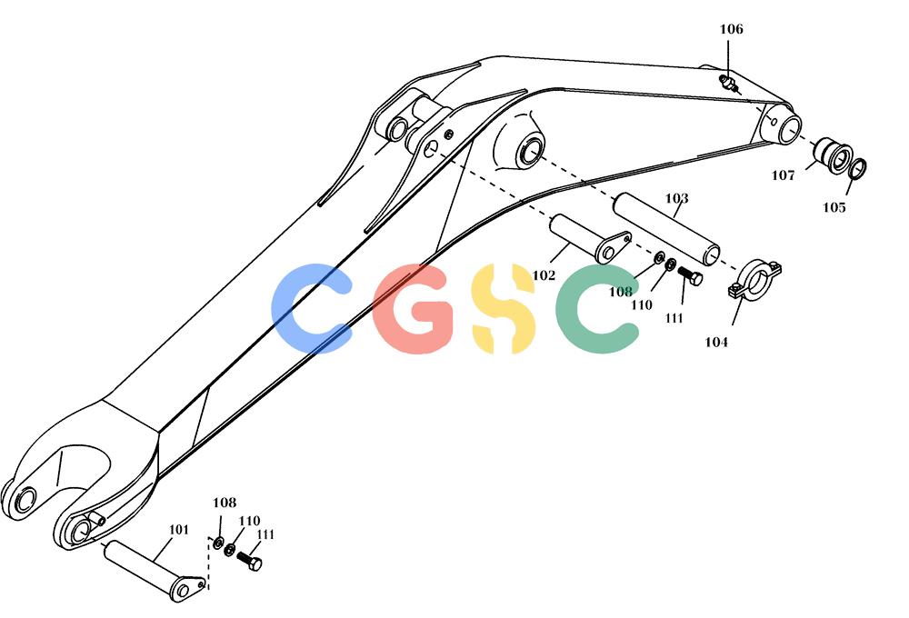 纽荷兰零件查询(EC450) - CRAWLER EXCAVATOR (SN: 750001-UP) (11/99-) (60.150[001]) - MONOBLOC BOOM INSTALL.MATERIAL 7,7M (S/N 750001-750001) New Holland Constructuion