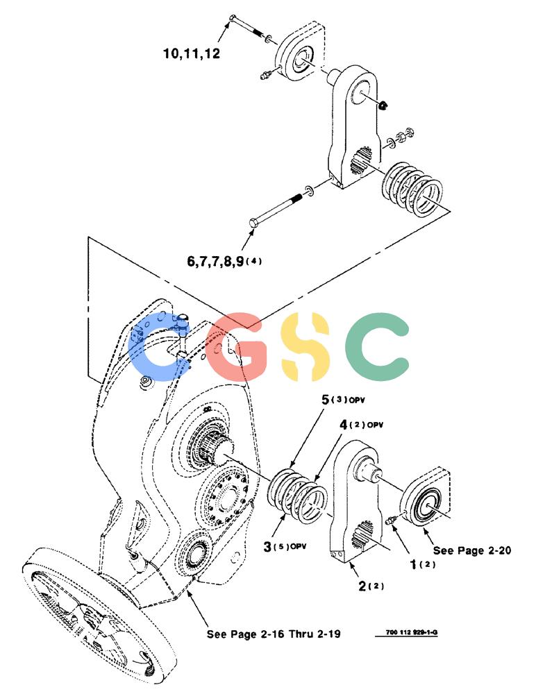 凯斯零件查询(8590) - CASE IH LARGE RECTANGULAR BALER (EUROPE) (1/97-12/98) (2-14) - GEARBOX AND CRANK ARM ASSEMBLY Case Agriculture