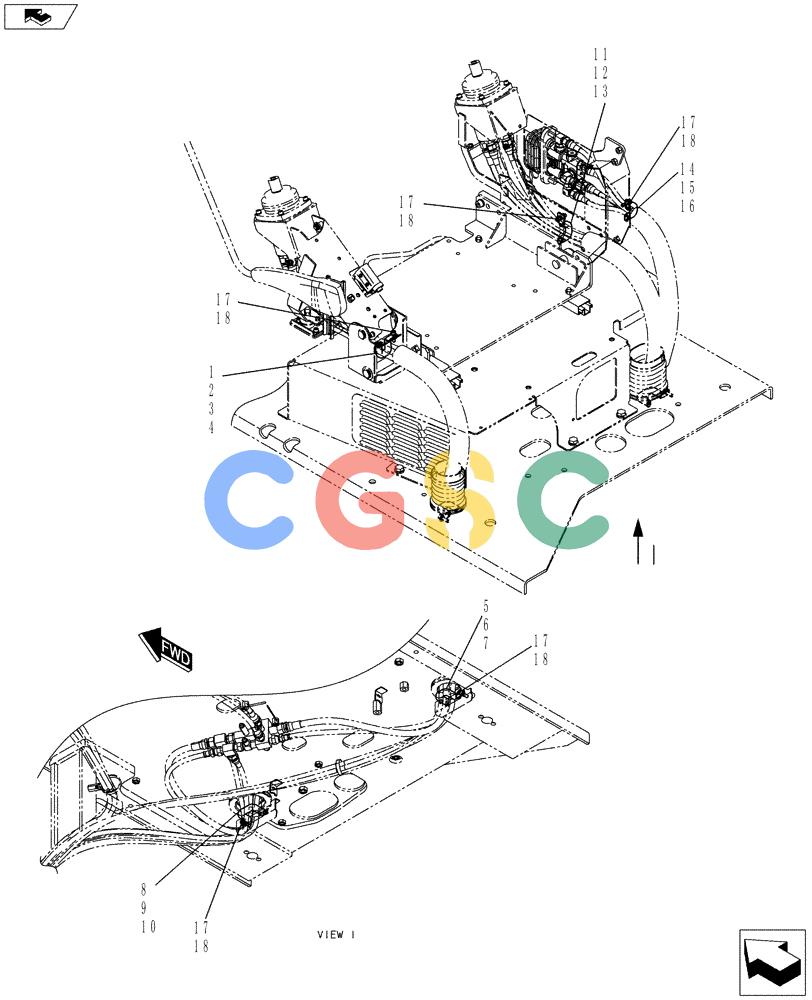 纽荷兰零件查询(E70BSR) - COMPACT CRAWLER EXCAVATOR ASN YT06-18001 (01-050[08]) - CONTROLS, OPERATORS New Holland Constructuion