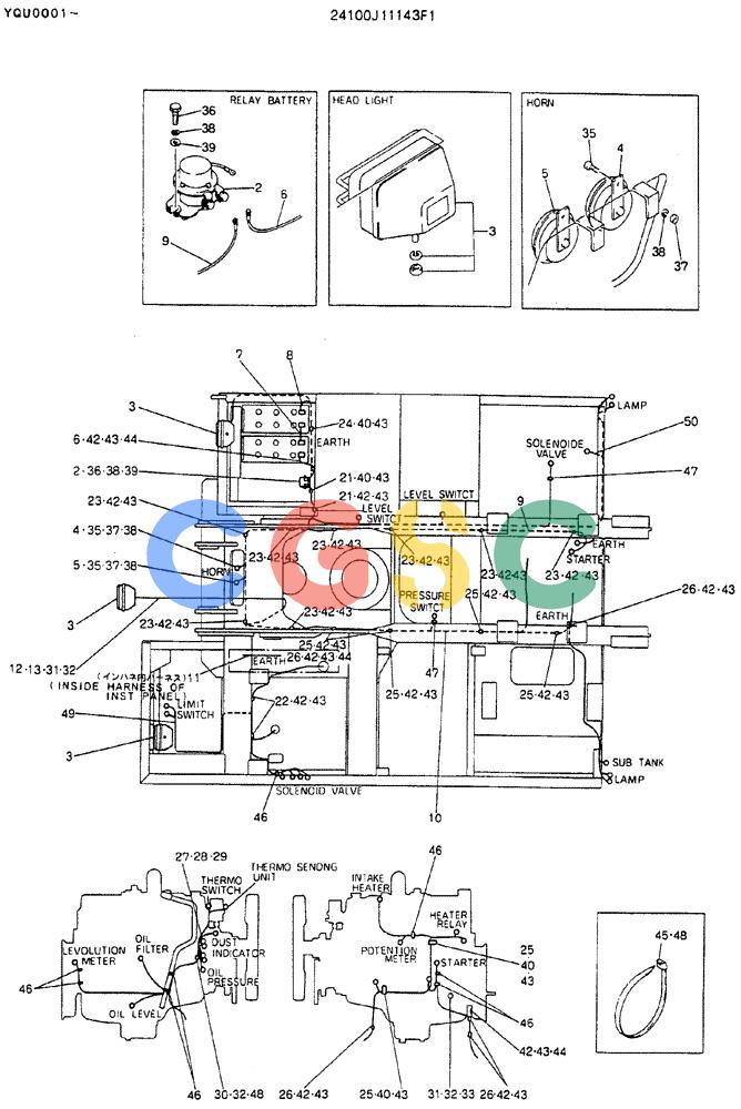 神钢零件查询(MD200BLC) - EXCAVATOR ASN YQU0001 (1/80-12/06) (05-012) - WIRING ASSY, ELEC Kobelco