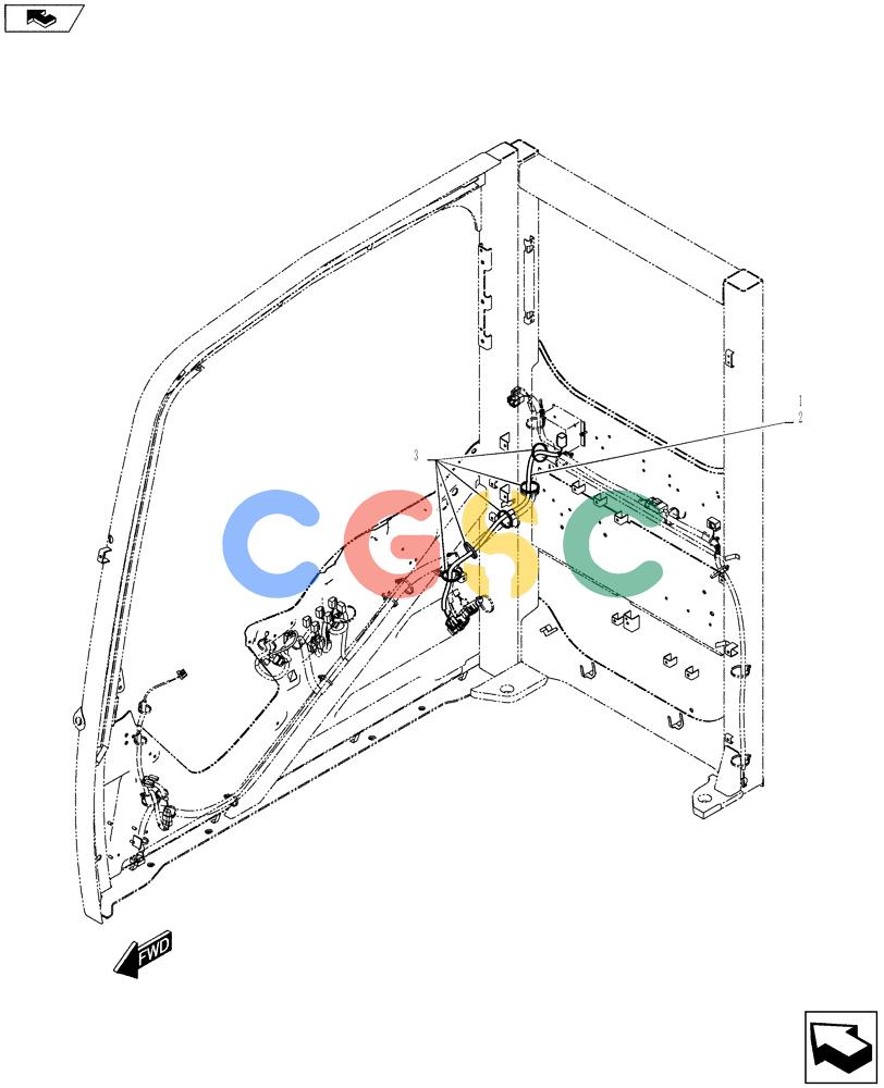 纽荷兰零件查询(E135BSRLC) - CRAWLER EXCAVATOR ASN YH06-08001 (01-087[03]) - HARNESS ASSEMBLY, CAB New Holland Constructuion