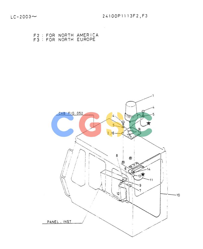 神钢零件查询(K912A) - EXCAVATOR BTW LC-2003 - LC-2016 (1/85-12/03) (06-017) - LIGHT ASSY, ROTARY (FOR NORTH EUROPE) Kobelco