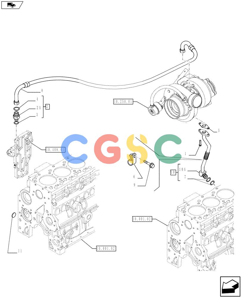 神钢零件查询(F4GE9684F J602) - ENGINE - 504375333 - 84250815 (1/13-) (10.304.05) - PIPING - ENGINE OIL (2853332) Kobelco