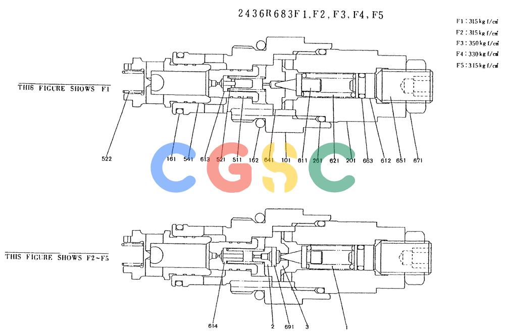神钢零件查询(K909LC) - MARK II EXCAVATOR BTW LL1207 - LL1487 (1/87-12/03) (11-002) - VALVE ASSY, RELIEF Kobelco