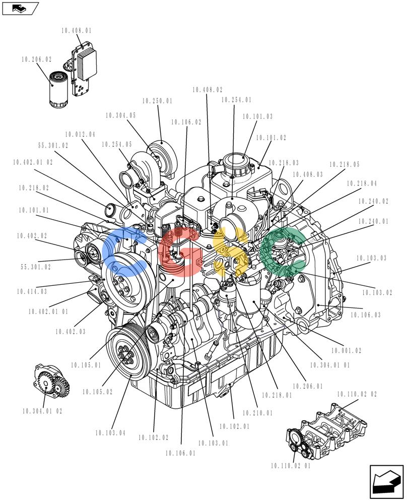 神钢零件查询(F4GE9484C J602) - ENGINE 504242281 - 84473213 (1/14-) (10.000.01[01]) - ENGINE (84473213) Kobelco