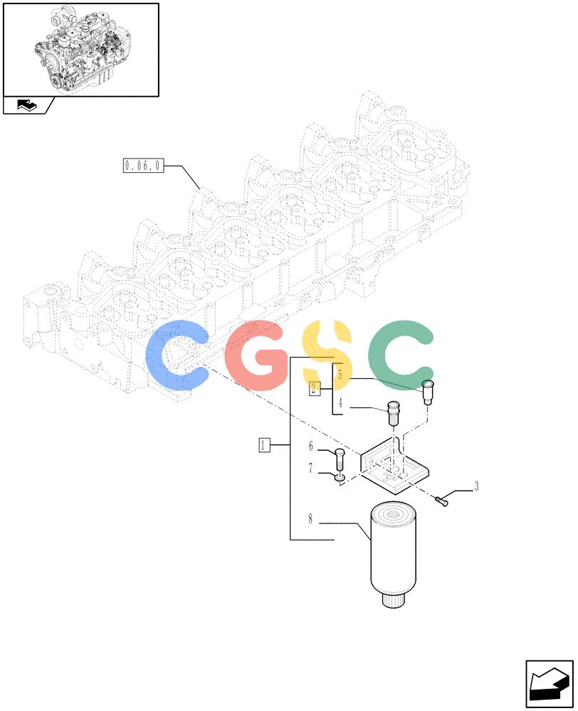 神钢零件查询(F4GE9684C J601) - ENGINE - 504360955 - 84152356 (1/13-) (0.20.0) - FUEL FILTER (2852691) Kobelco