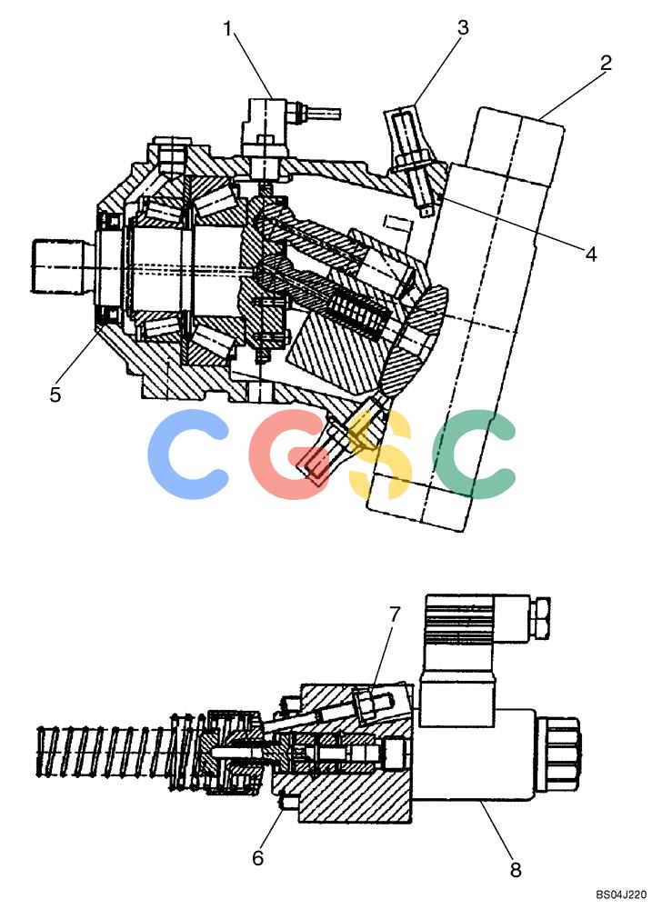 纽荷兰零件查询(DC85) - CRAWLER DOZER (8/04-) (06-11) - HYDROSTATIC MOTOR New Holland Constructuion