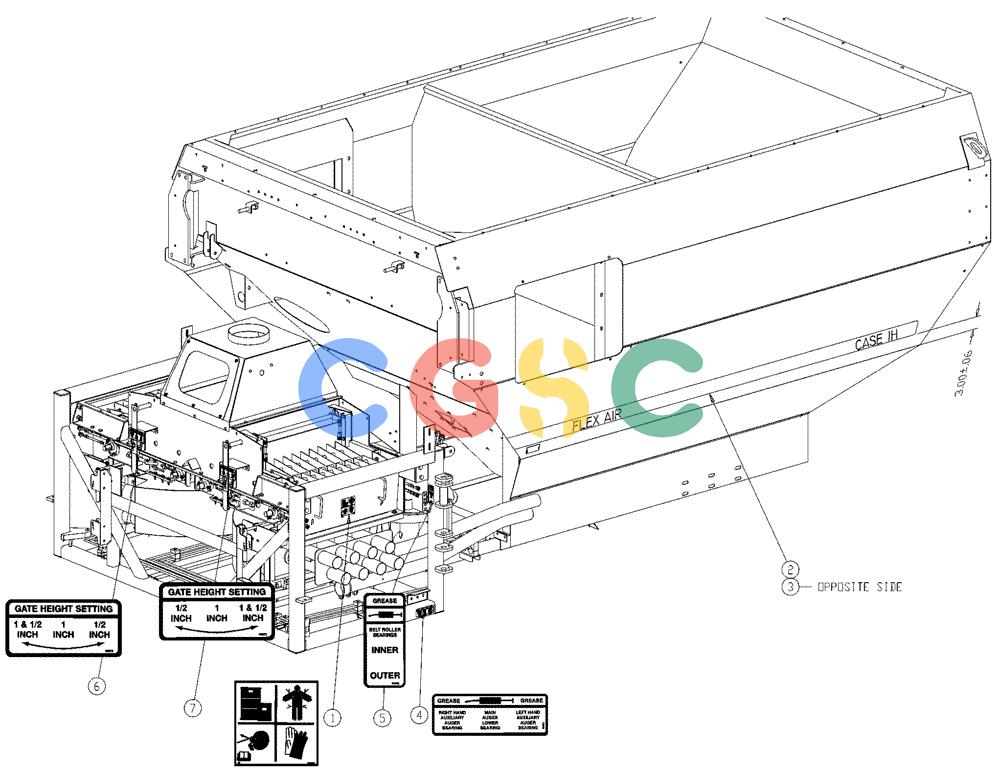 凯斯零件查询(438) - FLEX-AIR APPLICATOR - 1999 (2/99-3/03) (23-004) - DECAL GROUP, FLEX-AIR MAIN Case Agriculture