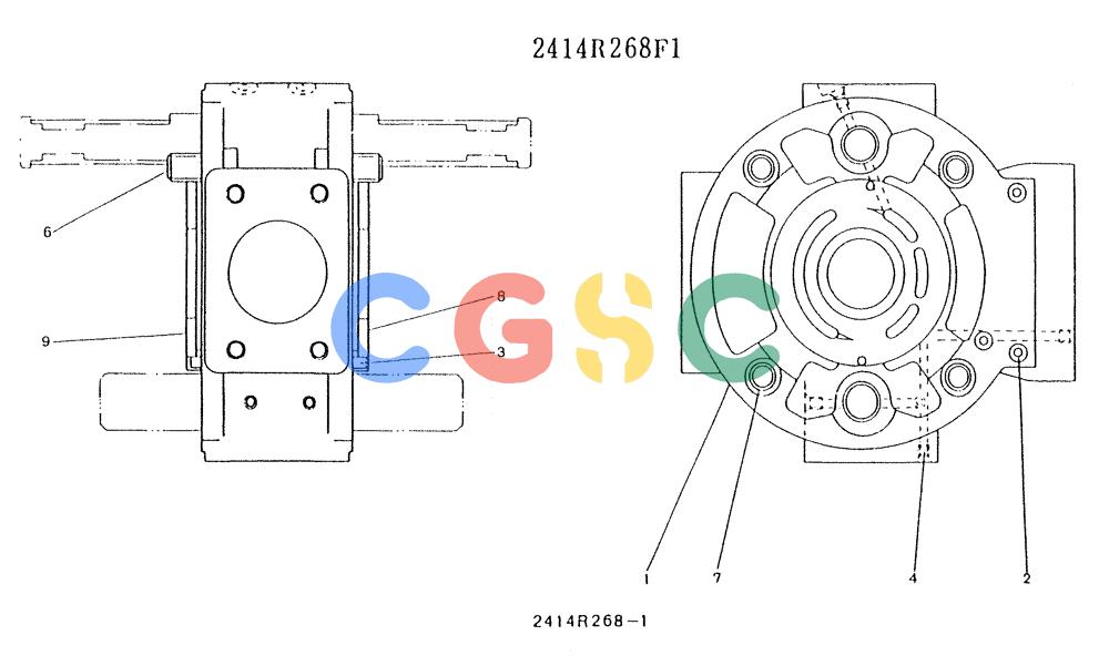 神钢零件查询(K903) - MARK II EXCAVATOR BTW LE6601 - LE7871 (1/88-12/03) (11-003) - COVER ASSY (P/N 2414R268F1) Kobelco