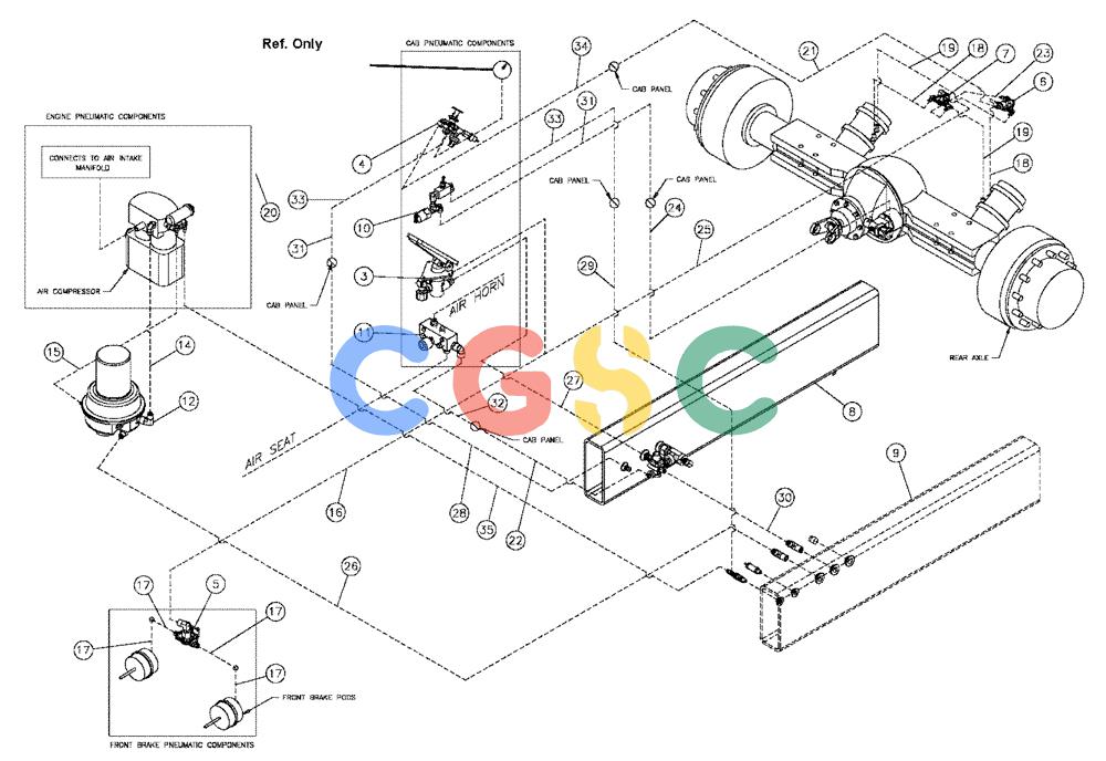 凯斯零件查询(4375) - TITAN FLOATER (5/98-8/99) (07-001) - PNEUMATIC ASSEMBLY Case Agriculture