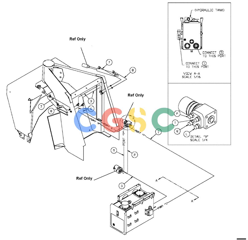 凯斯零件查询(FLX3330B) - FLOATER (12/99-9/02) (06-004) - HYDRAULIC HOSE GROUP (FLX3300B CASE ENGINE) Case Agriculture
